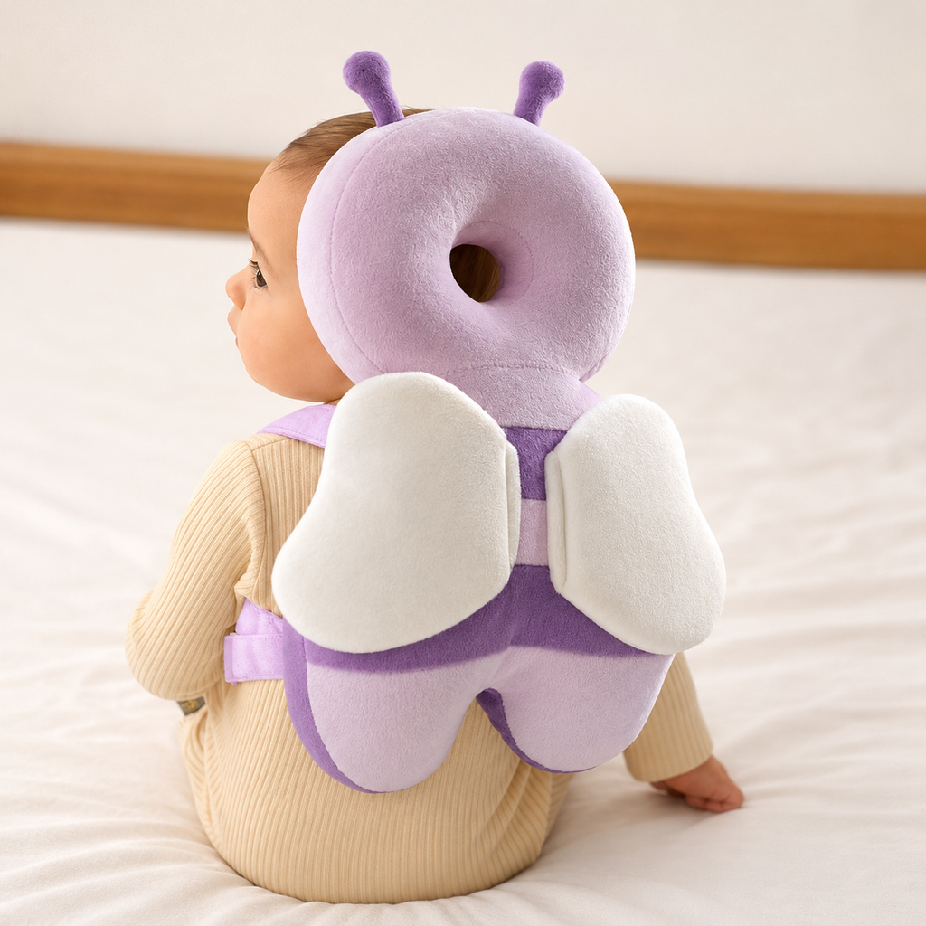 Luna the Butterfly Baby Head Protector Backpack