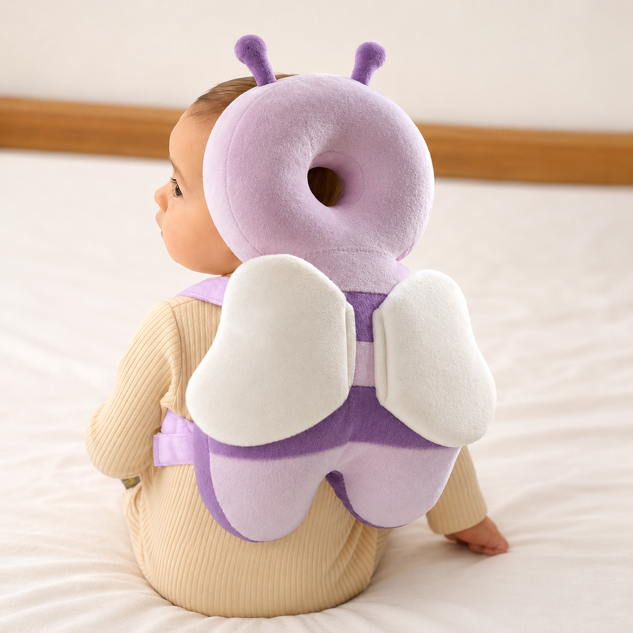 Luna the Butterfly Baby Head Protector Backpack